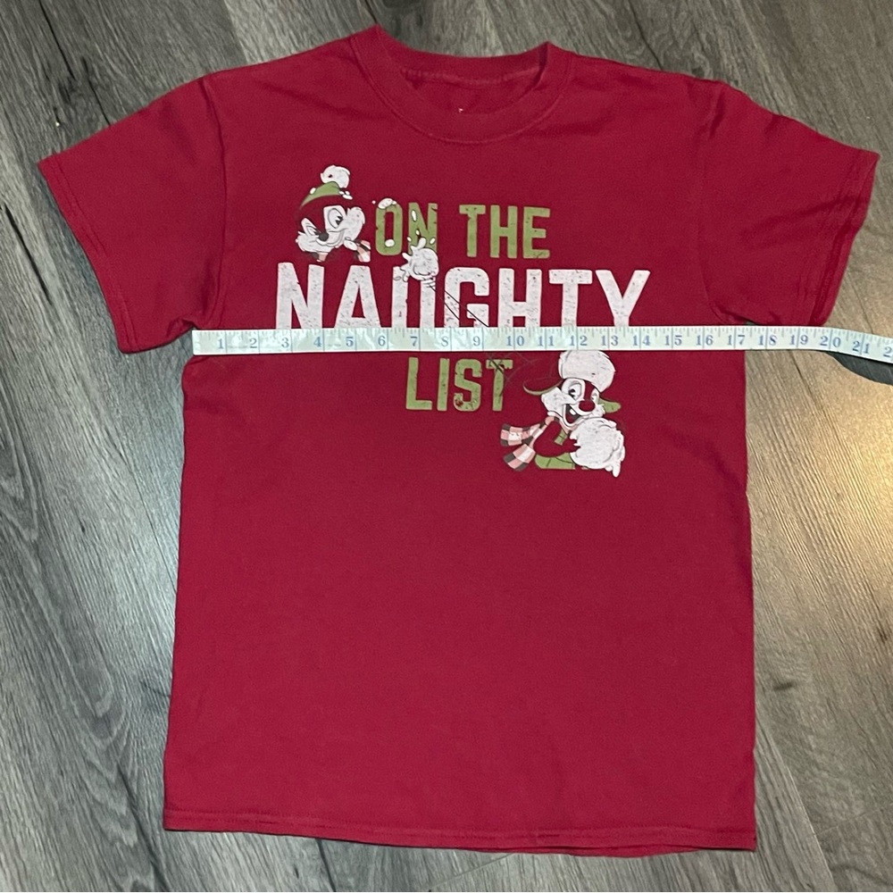 Disney Parks Disneyland Chip and Dale, Christmas T-shirt - naughty list - Picture 2 of 2